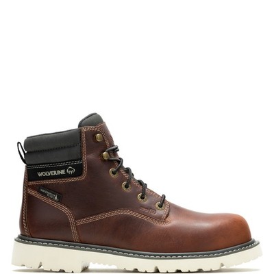 Wolverine Revival WP Composite Toe 6'' Mens Brown Wide Work & Safety Boots