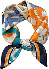 27.5 Inch Silk Feeling Scarf for Women Square Satin Head Scarf Hair Wrap Bandana