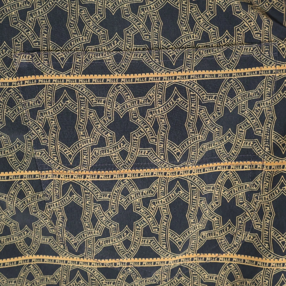 Camisa vintage Pelle Pelle Marc Buchanan AOP geométrica con botones XL 27,5x31,5 Foto 4 de 4