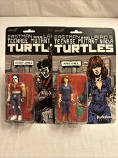 Super7 TMNT ReAction Casey Jones April O'Neil 2 Figure Bundle Eastman Laird