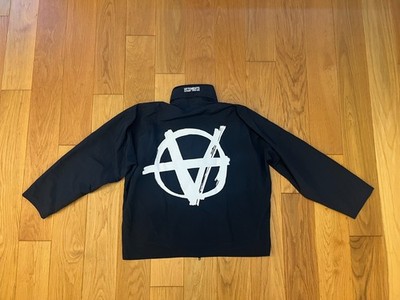 VETEMENTS Anarchy Windbreaker Jacket L/XL Schwarz Black Oversized