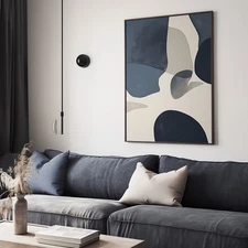 Blue Hand Painted on Oil Painting Home Decor Enchanting Abstract Wall Art 