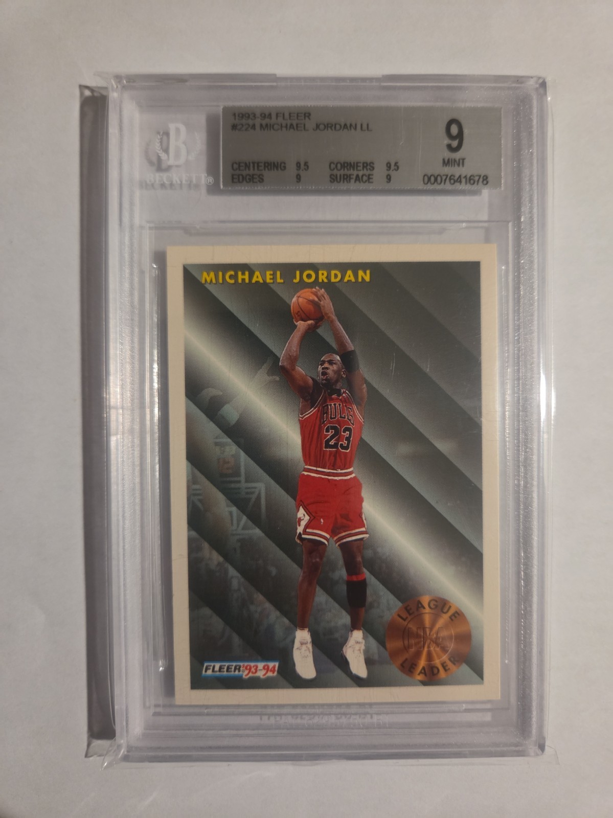 1993-94 Fleer - League Leader Michael Jordan #224 BGS9