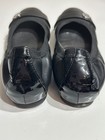 Coach Chelsea Chelsey Black Leather Ballet Flat Strap Logo 10B Comfort — photo 6