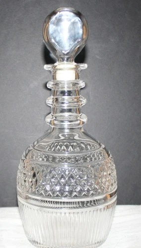 Seagrams 1776 Decanter & Stopper Vintage Glass Barware by Tiffany & Co.