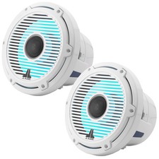 JL Audio M6-880X-C-GwGw-i 8.8" 2-Way Marine Coaxial Speakers - White w/ RGB LED