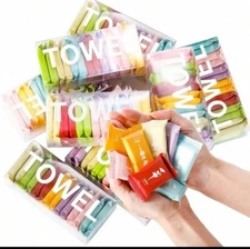 14 pcs Compressed Disposable Face Towels Travel Washcloths Thickened Cleansing