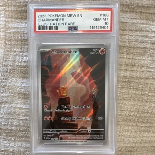 Pokémon Charmander 168/165 Scarlet & Violet 151 Illustration Rare Holo PSA 10