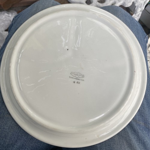 McNicol China Red WILLOW 9 3/8" Grill Plate Restaurant Ware B 28 Clarksburg WV - Picture 7 of 11