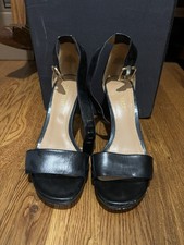 Nine West Black Leather Heels 6