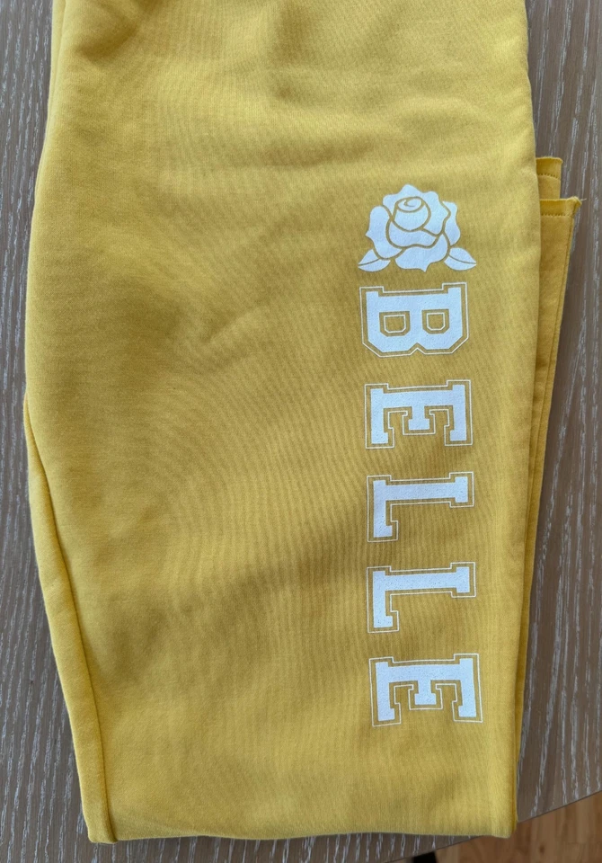 Disney Princess Sweatpants Girls XL Plus Yellow Flare Sweats Women's S NWOT Auth - Image 3 of 4