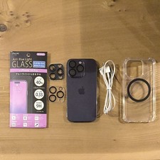 iPhone 14 Pro 128GB Deep Purple SIM-Free OLED Battery 100% Used From Japan