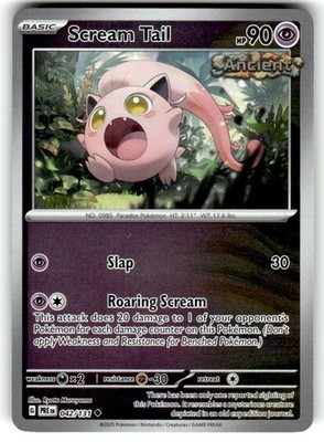 Scream Tail Reverse Holo Uncommon SV: Prismatic Evolutions 042/131 NM