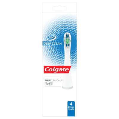 Colgate 360 Deep Clean proklinische Nachfüller 4 Stück (1er Pack), weiß 