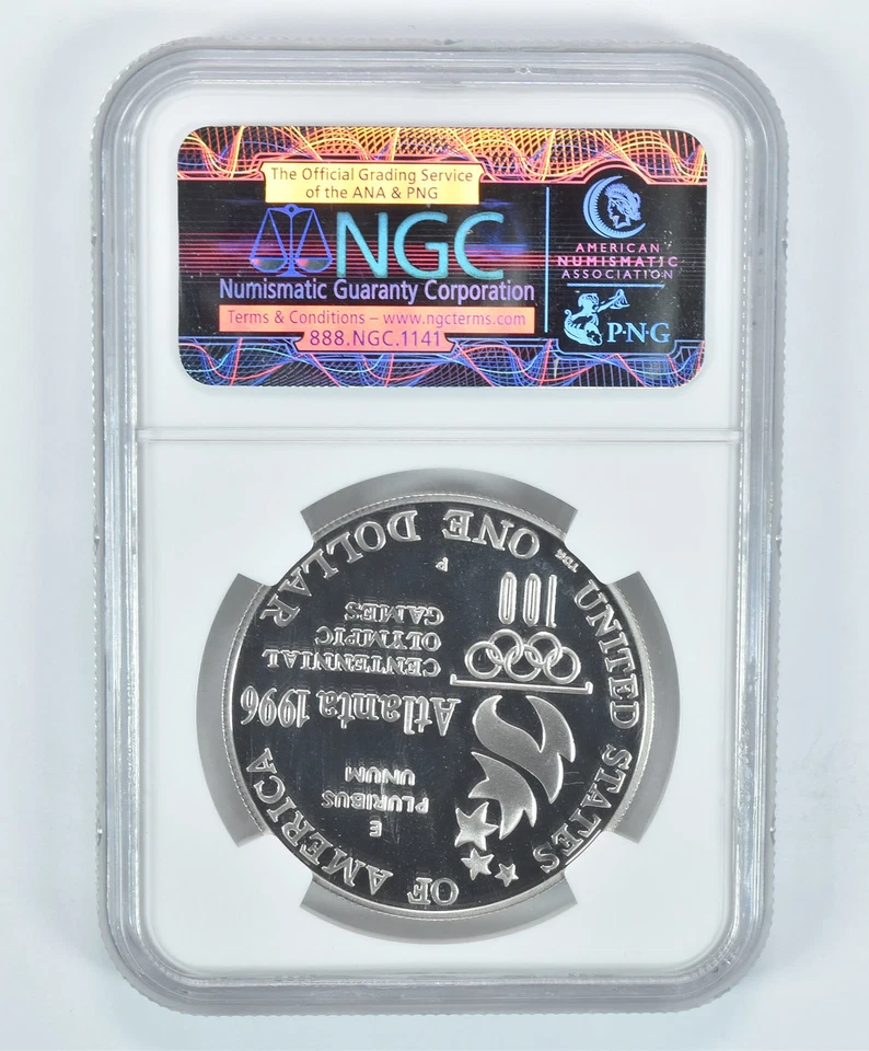 1996-P Paralympics Commemorative Silver Dollar PF69 UCAM NGC Brown Label *2712 - Image 2 of 4