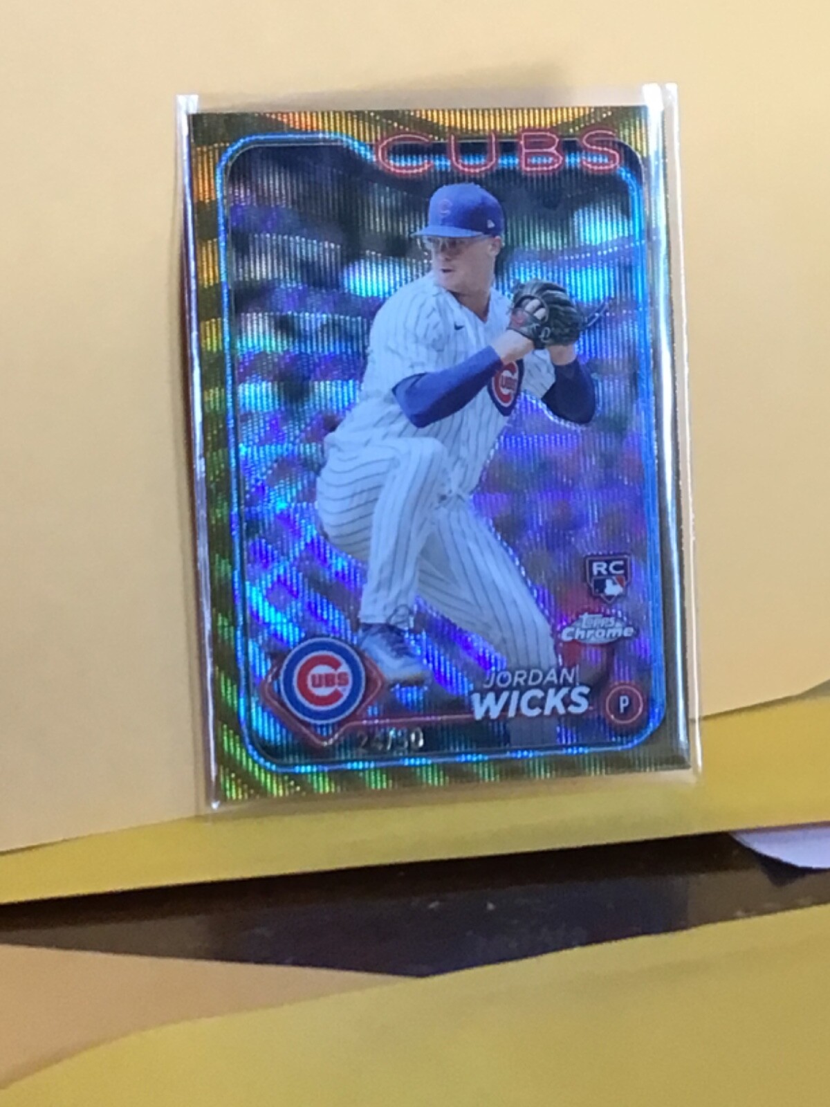 Jordan Wicks 2024 Topps Chrome #67 Gold  Wave Refractor /50 Cubs SSP