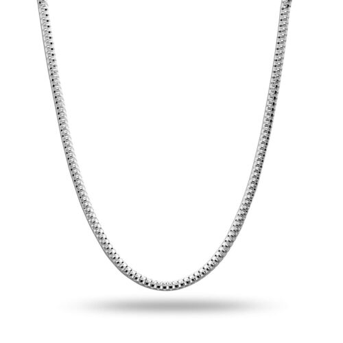 925 Sterling Silver jewelry Popcorn Coreana Chain Necklace Men Women Teen 2MM - Picture 1 of 20