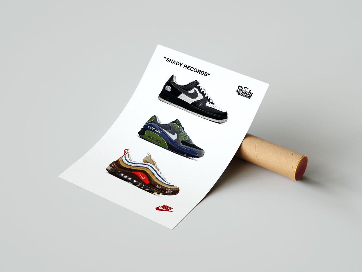 Eminem Shady Records NIKE AIR JORDAN MAX 97 WALL ART POSTER PAINTING PRINT