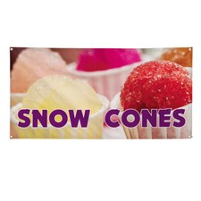 Vinyl Banner Multiple Sizes Snow Cones Outdoor Advertising Printing F Retail