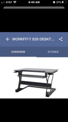 Workfit- t s2s desktop black Veridesk 
