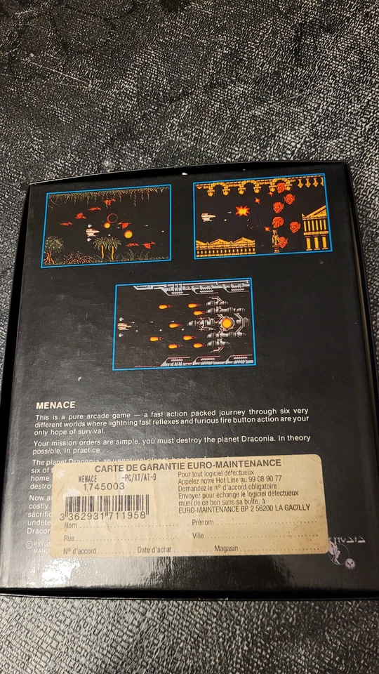 Jeu Menace Psyclapse (Psygnosis)  - PC XT AT - Disquettes 5 pouces 1/4 - 1989 - Photo 3/4
