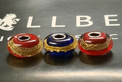 Trollbeads 22K Gold Root Chakra, THROAT CHAKRA Beads Set UK