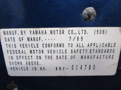 96 Yamaha VMax 600 XT Snowmobile Left Side Front Panel 8AB-21982