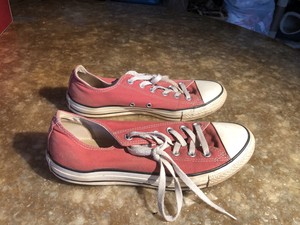 faded red converse
