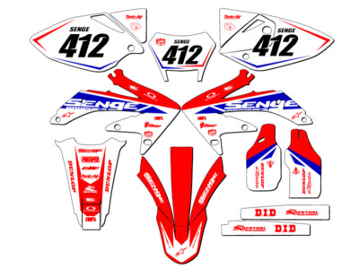 2008-2018 CRF 450 X BINARY Red Senge Graphics Kit Compatible with Honda