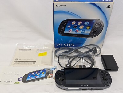 PlayStation PS Vita Console PCH-1000 Crystal Black 3G Wi-Fi w/8G card Working