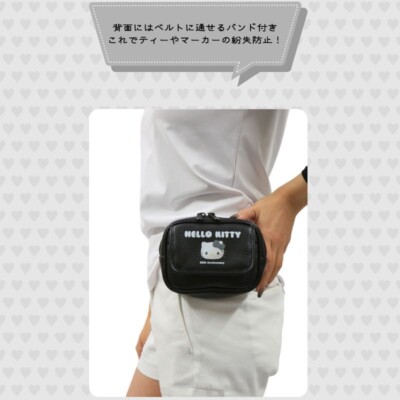 Hello Kitty ボール型バッグ KT76希少 Lynx Golf Japan 2024 HELLO KITTY 50th Anniversary Belt Pouch