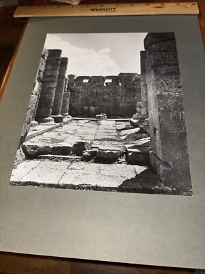 Vintage Temple of Apollo Epicurius Bassae Mounted Greek Architecture Photo