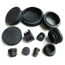 Round Plastic Blanking End Cap Caps Tube Pipe Inserts Plug Bung Steel Leg Black
