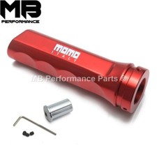 Red MOMO Universal Car Aluminium Hand Brake Sleeve Handbrake Handle Cover JDM