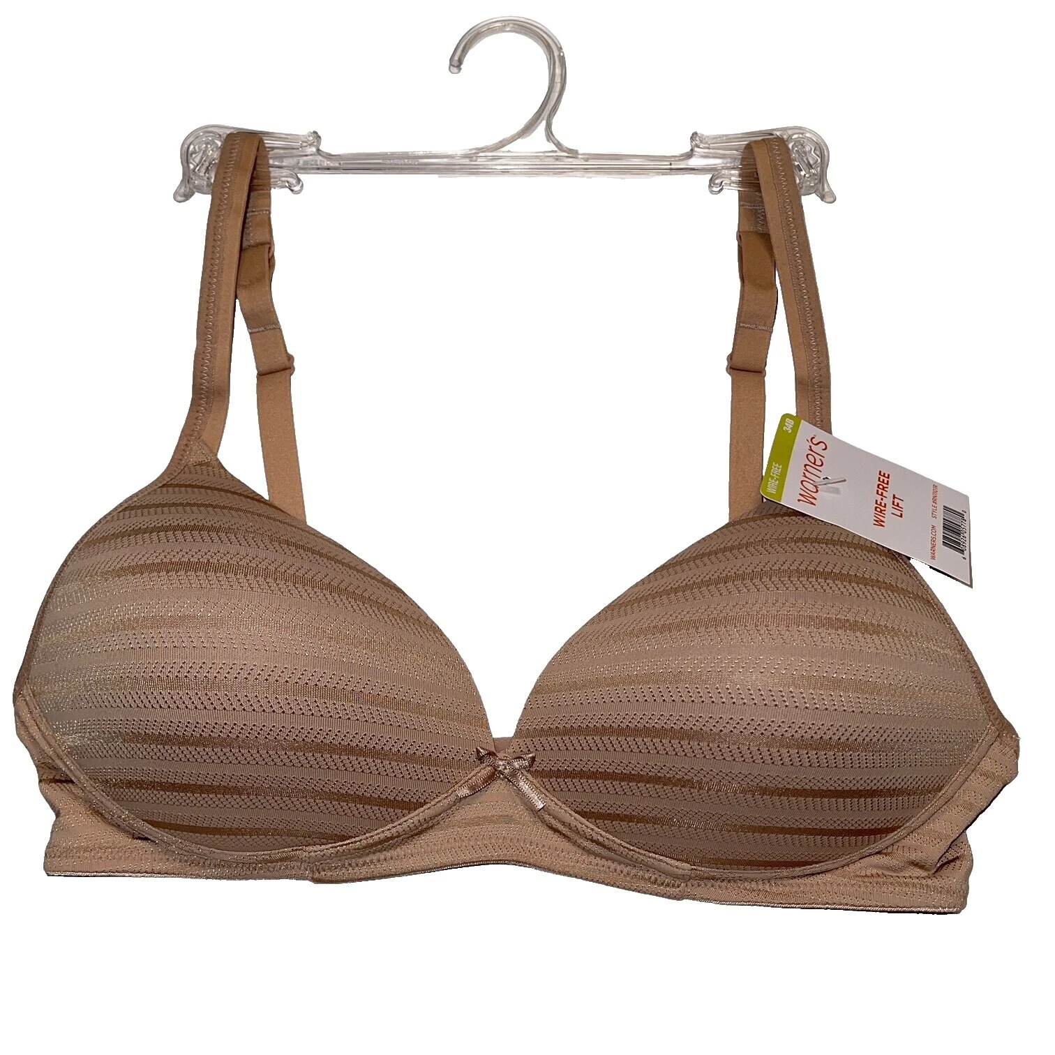 Warner's 条纹文胸和胸罩套装女士没有复古