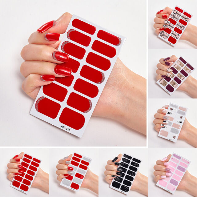 Geometry Full Cover Nail Wraps Self-adhesive Stickers Nail Art Decals DIY