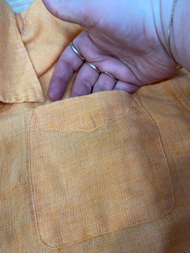 Margaritaville Shirt Mens 2XL Peach Linen Blend Lemon Key Island Reserve Beach - Picture 11 of 15