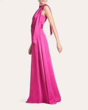 Sachin Babi Passion Fruit Fuchsia Kayla Halter Gown Size 14 285