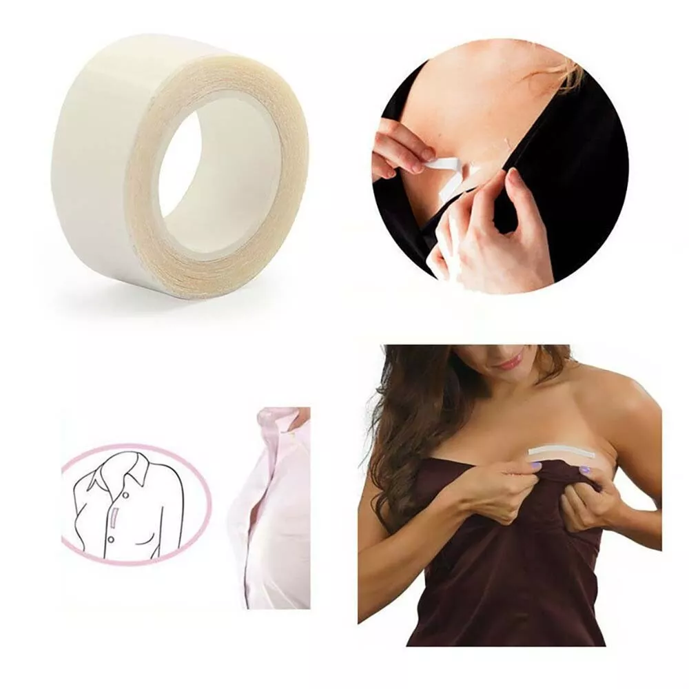 5M Double Sided Tape Tit Toupee Boob Wig Clear Dress Modesty Body Secret  Tapes·