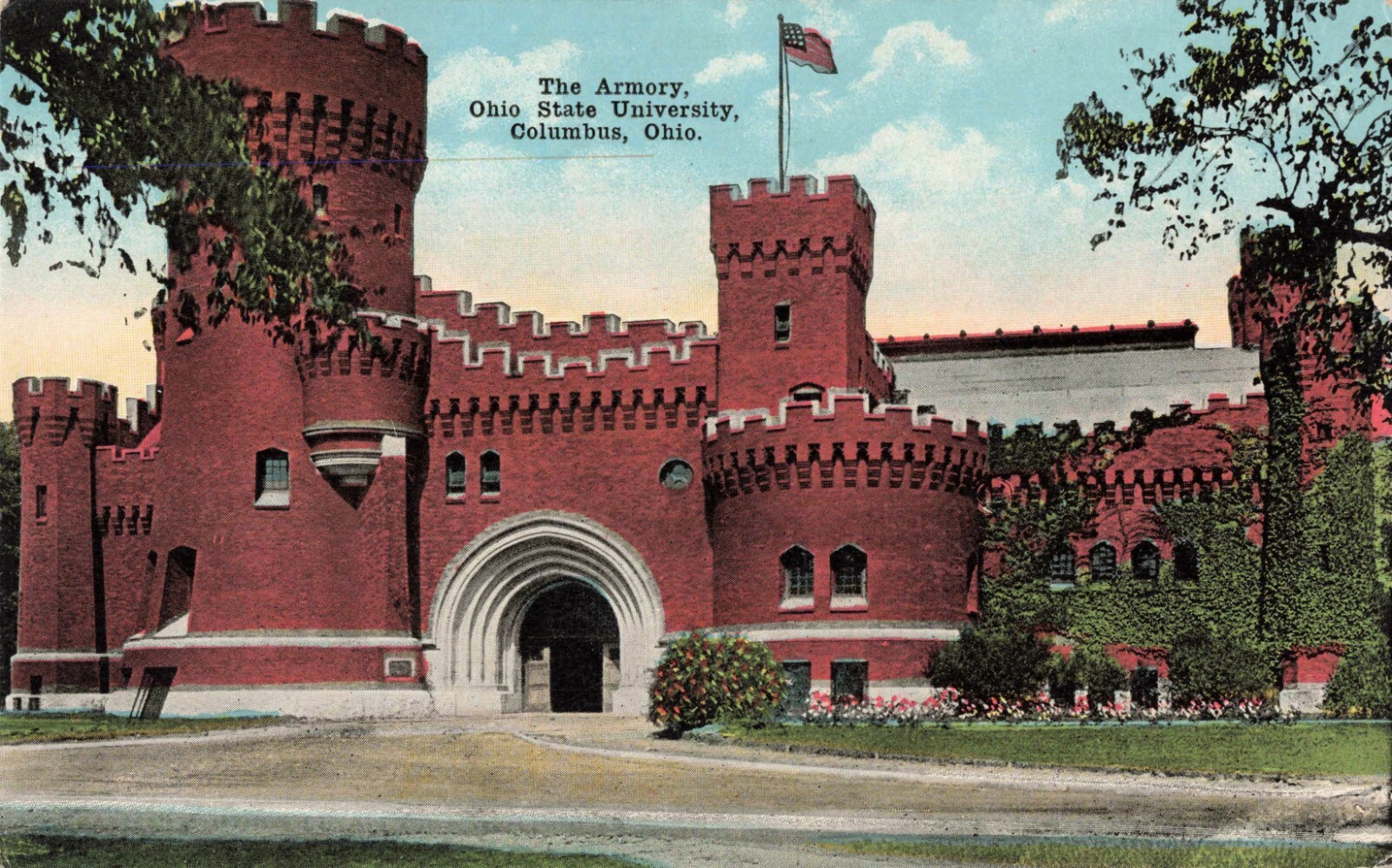 Postcard Armory Columbus Ohio eBay