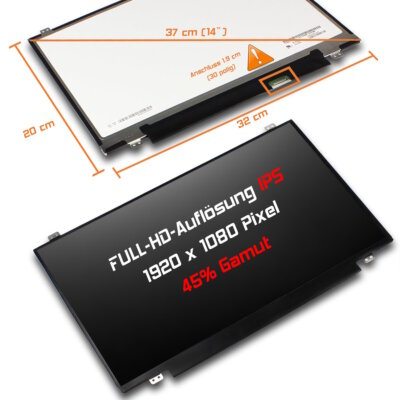 14,0'' LED Display matt passend für Alienware Dell M14X R3 Full-HD 1920x1080