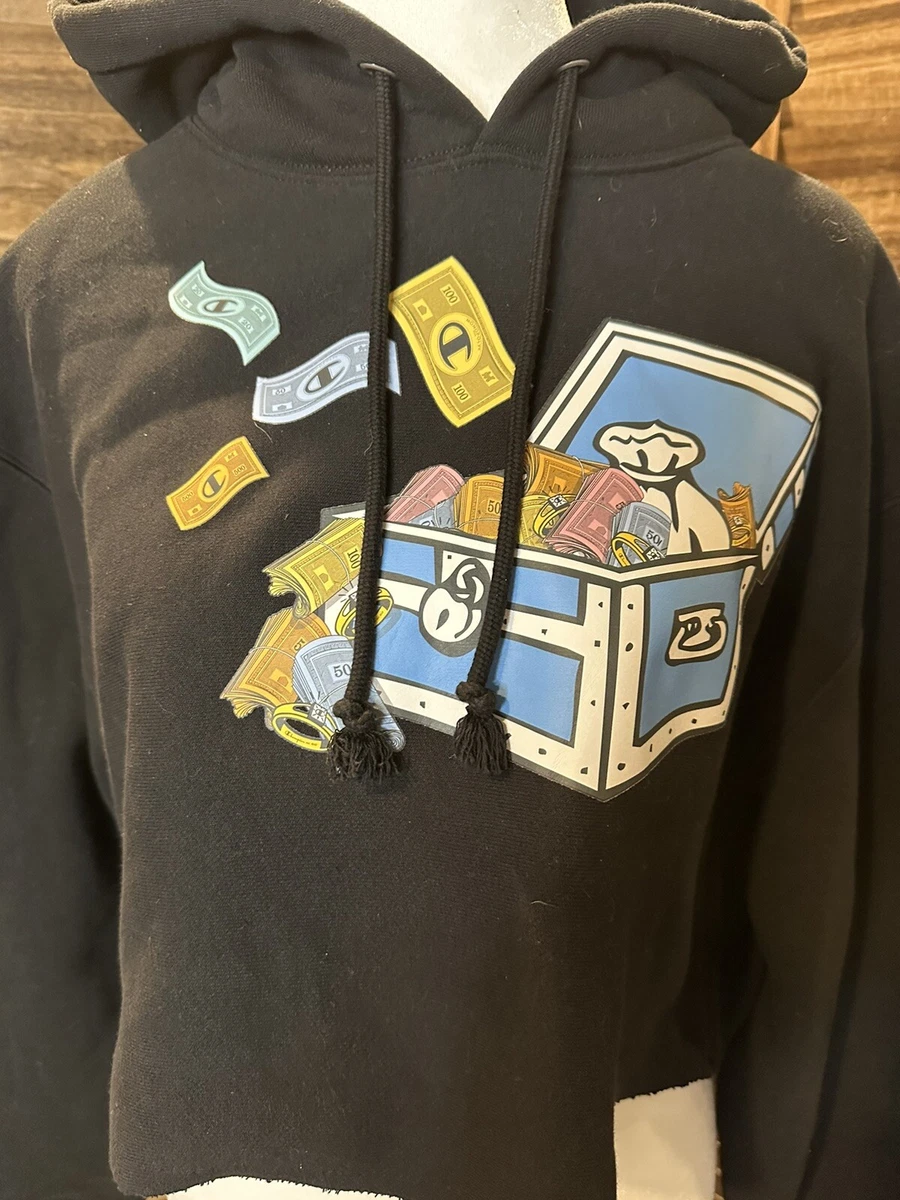 Champion x Monopoly Reverse Weave Croped Pullover Hoodie Womens Size M |  eBay