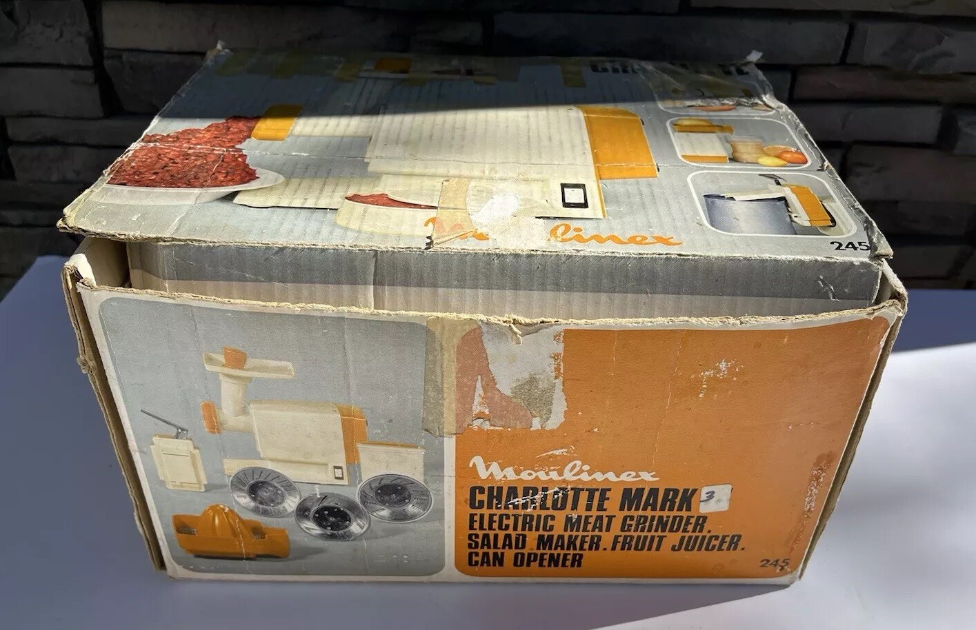 Moulinex 254 Vintage Meat Grinder Salad Maker Juicer Complete W/ Box