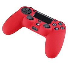 For Playstation 4 PS4 Controller Camo Silicone Rubber Case Gel Cover Grip- RED