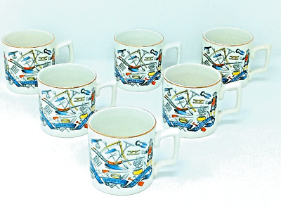 Burgess and Leigh Farmers Arms Punch Mugs antique 1920s euc 5 oz Group 2