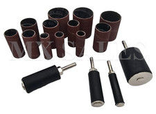 16pc 2" LONG SANDING DRUM & SLEEVES SET KIT FITS DRILL PRESS SPINDLE SANDER
