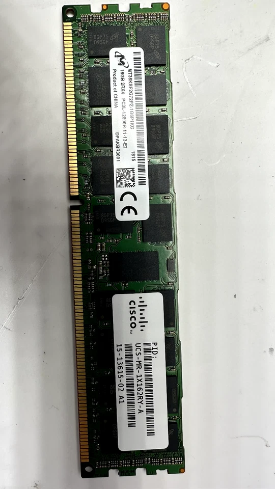 CISCO UCS-MR-1X162RY-A 16GB DDR3-1600-MHZ RDIMM/PC3-12800 - Image 2 of 3