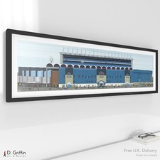 Manchester Man City Maine Road Stadium Panoramic Print Poster Art Painting MCFC