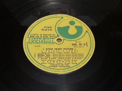 PINK FLOYD / Atom Heart Mother 1970 FRANCE Harvest SHVL 781