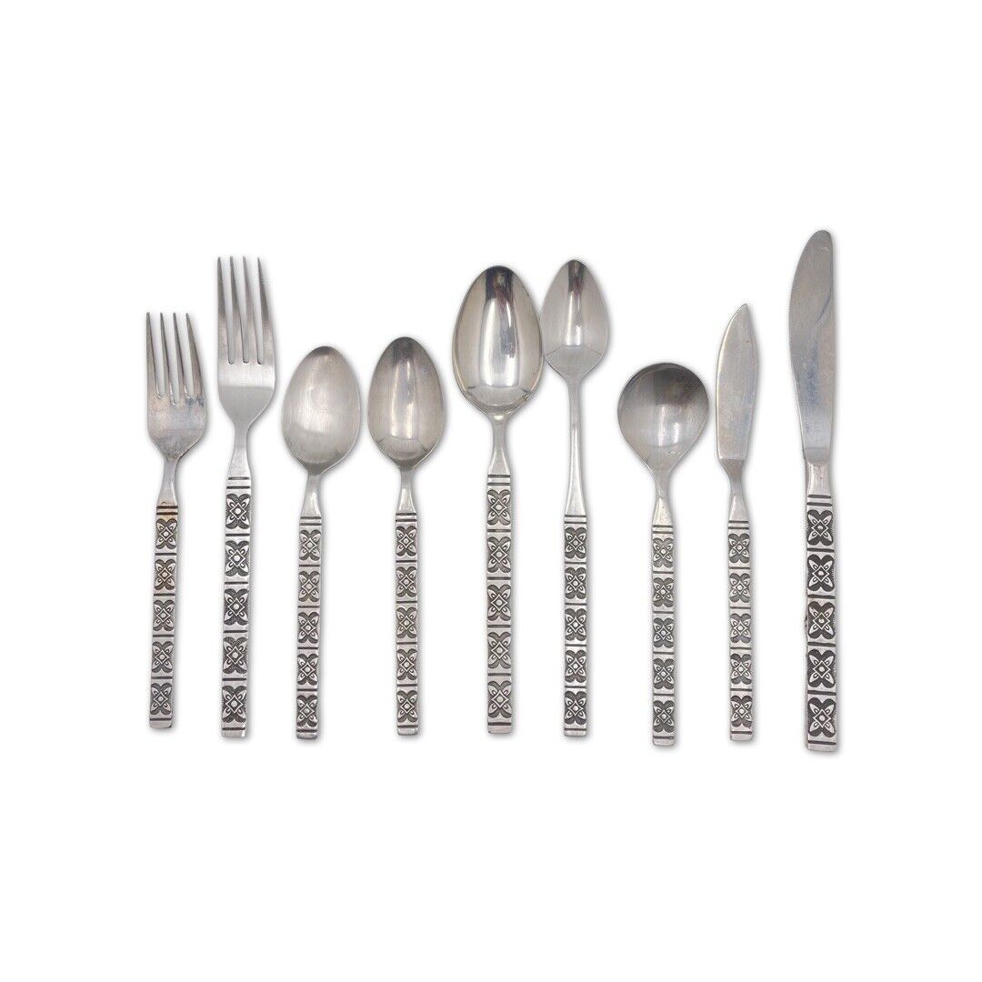 9 Ekco Eterna Montalo Flatware Japan Dinner Knives Forks Spoons